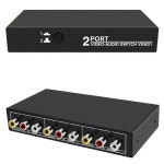 Suckoo 2 포트 3RCA AV 오디오 비디오 스위처 in 1 Out 호환 DVD 플레이어 PS2 게임 콘솔 TV 캠코더 외장 모니터 사운드 복합 선택... 