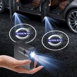 무진상사1/2pc 자동차 Door Badge Welcome Light HD Wireless Projector Lamp Acssories For Volvo T6 AWD C30 C40 : 무진상사