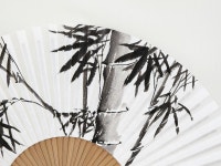 친필 오죽선 전통 한지부채 - 대나무 (남정 박상옥 작) : 예우리공예관