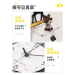 음표 아트월 벽시계 피아노학원 저소음 예술 붙이는 블랙 A 33x60 북유럽 벽걸이 : 피카부스토어