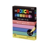 유니 PC-3M 7C 포스카 마카세트 7색 파스텔  : 덕인색채