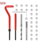자동차 엔진 블록 복원 손상된 스레드 수리 도구 키트, 헬리코일 거친 지렛대, M4, 30 개 : 루미픽스