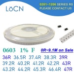 0603 5000PCS SMD 36 39 38 39R 5R 37 3R 4R 36R 저항기 36R : 슈베스크