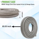 WB4K1 레인지 오븐 도어 개스킷, G E 켄모어 핫포인트 오븐과 호환되는 WB04K0001 260714 AP2624802 PS250264 EAP250264 교체 : 마켓셀르