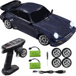 플라이컬러 LD1898 1/18 RC 드리프트 카 GTR R34 2.4GHz RWD, 자이로스코프 온로드 알로이 바디 쉘 레이 : 더담다6