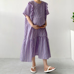 프릴 지지미원피스 시어서커원피스 고방체크원피스 : 쥬드샵 빅사이즈원피스