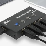 USB2.0 4대 PC 프린터 연결 공유기 스캐너 선택기 : 판도라 Pandora