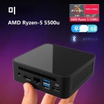 미니 PC 컴퓨터 게임용 AMD Ryzen5 5500U M.2 NVME SSD 2xDDR4 슬롯 WiFi6E BT5.3 사무실 책상 Windows 11 Pro 작업용 : 송하유통2418