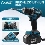 DDF487 배터리 핀 무선 드라이버 드릴 브러시리스 전기 임팩트 스크루 LED 18V 충전식 전동 공구 No battery : 완더카트