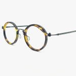 긱시크 가벼운 티타늄안경테 명품 남자 여자 패션 솔텍스 뿔테 동그란 블루라이트차단 안경 : 글라스렌