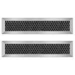 루비잭 2Pcs GE JX81L WB02X11550용 전자레인지 숯 필터 교체, 교체 10인치 x 2 375인치 공기 탄소 2PCS : 마켓이로움