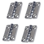 JIQI 4 PCS 캐비닛 도어 힌지 직사각형 접이식 스테인리스 스틸 - 2.13 x1.57 , 카운터보어 내장 배전반 도어, 가구 산업용 Medium... 