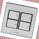 아트2 블랙 2개용 1로 4구 스위치 (중) 매입콘센트 전등스위치 : 돈비마트