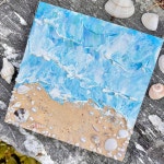 감성 바다 백드롭 페인팅 키트｜수업용 만들기세트｜여름 미술활동 재료SET : 모키 mokii