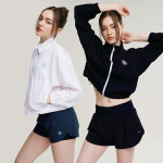 여성 래쉬가드 크롭 집업 체형커버 수영복 비치웨어 빅사이즈 쿨터치 에어라이트 긴팔 : 레이지비 LAZYBEE