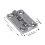JIQI 4 PCS 캐비닛 도어 힌지 직사각형 접이식 스테인리스 스틸 - 2.13 x1.57 , 카운터보어 내장 배전반 도어, 가구 산업용 Medium... 