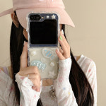 꼬도독 갤럭시 지플립 Z플립 3 4 5 6 물고기 파츠 조개 스트랩 투명 레진 핸드폰 케이스 : 핑크리어카