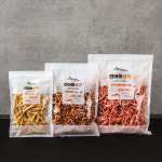 새우 멸치 건어물 식품 포장봉투 건어물명가 지퍼백 100매 : 팩플러스