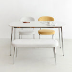 레오르 타원형 2인용 4인용 세라믹테이블 포세린 식탁테이블 1000 1200 1400 : 참갤러리