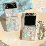 갤럭시 지플립 입체 물고기 글리터 Z 플립 7 투명 하드 케이스 : 델리카폰케이스