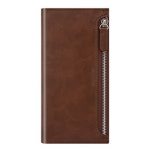 베스티 지퍼 다이어리 지갑 케이스 브라운, 갤럭시 노트9 : 가죽 지갑 카드 투명케이스