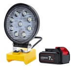 Dewalt 20V 배터리 LED 작업장, 무선 작업등용 저전압 활동에 손전등 포트를 보호 1팩 플러드 Max 갖춘 야외 포함)-2000LM 작업등(보너스... 