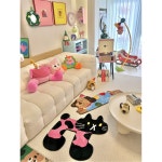 발매트 댕이 냥이 대형 매트 홈데코 화장실 현관 강아지 욕실 고양이 귀여운 엎드려 있는 개 60cm 120cm : 픽업트렁크