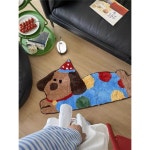 발매트 댕이 냥이 대형 매트 홈데코 화장실 현관 강아지 욕실 고양이 귀여운 엎드려 있는 개 60cm 120cm : 픽업트렁크