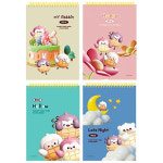 소소펀 노랑스프링 종합장 30매, 4개입 랜덤발송 : 주식회사 다다