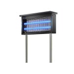 태양광 모기 벌레 퇴치기 축사 화장실 램프 블랙   충전식 모기등 + 태양 전지 패널 : 보라몰리