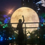 대형 보름달 조명 조형물 대형달 전등 포토존 대형보름달조명 지름 실내 초승달 지름 60CM : 딱좋은상점