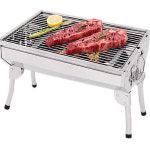 꾸버스 포터블 M 바베큐그릴 숯통포함 사각 캠핑 숯불 접이식 휴대용 BBQ 화로대 스텐석쇠 : 꾸버스