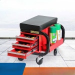 저상형 작업 수납의자 이동식작업의자 810 달린 원형 정비 4륜 바퀴달린 Anla2 라탄 카체어 016 레드 : 퍼스트브릭