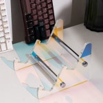 키보드 진열대 투명 아크릴 거치대 블랙/화이트/블루 2단 대형 받침대 : 구매대행판다