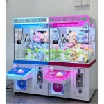 문방구 인형 뽑기 기계 피규어 컬렉션 크레인 집게 자판기 생일 흰색하드웨어 업소용 1 가정용/상업용 핑크 부티크 인형뽑기 : 백억부자연구소