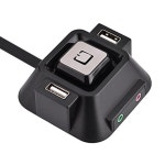 Zerone 데스크톱 PC 스위치 버튼 (전원 온/오프, 리셋, 듀얼 USB, 오디오 포트) : 서인상회