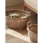 대형 위커 세탁 가정용 상자 순수한 바구니 바구니 보관 색상 작은 : 소연37