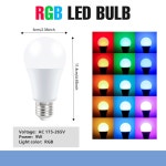 화이트 조절 변경 앰플 스포트라이트 265V 9W AC175 전구 다채로운 E27 램프 LED 가능 밝기 가정용 리모컨 조명 RGB : 7days어라운드마켓
