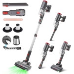 무선 청소기, 35kPa, 35분 런타임, 1L 더스트빈, 바닥 카펫 반려동물... 안티탱글 충전식 독립형 청소기, 8-in-1 강력 스틱 청소기 : 정글리버리