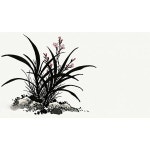 수묵화 난초 사군자 매란국죽 한국 중국 일본 동양화 민속 민화 그림 파르텔 벽지 시트지 롤스크린 : 으뜸데코