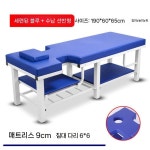 목욕탕 때밀이 침대 베드 스파 마사지 물리 치료실 사우나 경락 테이블 업소용 구멍 미용 블루(180x60x65cm) : 에잇원배송대행