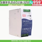 MEAN WELL TDR-240-24 240W 슬림 3 상 산업용 DIN 레일 PFC 기능 10A : 팔공산인터네셔널