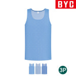 BYC 유색런닝 3매 칼라 색 런닝 메리야스 속옷 빅사이즈포함 : BYC왕자상회