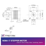 iMetrx Nema 17 스테퍼 모터 42-40 (1Pcs/팩) 1.5A-3.8V 2상 4선 1.8도, 39.3인치 Creality CR-10 10S 엔더 3D 프린터/CNC : 거리두기상점