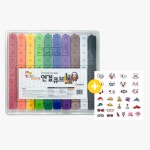 [조이매스] 연결큐브 10색 100조각 - 캐릭터 스티커 포함 연결수모형 매쓰링크 국내생산 : 조이매스