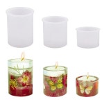 차빛 캔들 홀더 수지 금형 DIY 원통형 촛대 점토 에폭시 주조 실리콘 웨딩 파티 홈 인테리어 : 제이케이9