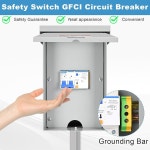 스파 패널, IP 65 실외 차단기 박스, 온수 욕조, 수영장용 GFCI 차단기, 120V 2극 3선, 및 실내용 NEMA 3R 표준 충족 50A-2P : 올디렉트