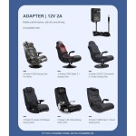 AC DC 어댑터는 X Rocker Pro 게이밍 의자 전원 코드, H3 51259 51231 51396 51092 51498 시리즈 비디오 오디오 게임 시스템 공급 코드... 