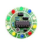 다채로운 음성 제어 회전 LED 조명 키트 CD4017 전자 제조 DIY 예비 부품 학생 3pcs : 안양양스토어