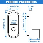 AEGYPIUS 6Pcs 타원형 옷장 막대 끝은 15mm x 30mm, 브래킷 금속 홀더, 후면 6 5mm 핀이 있는 튼튼한 폴 소켓을 지원합니다 : 올디렉트